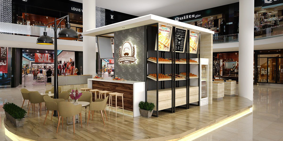 Bread Booth 3D model_1