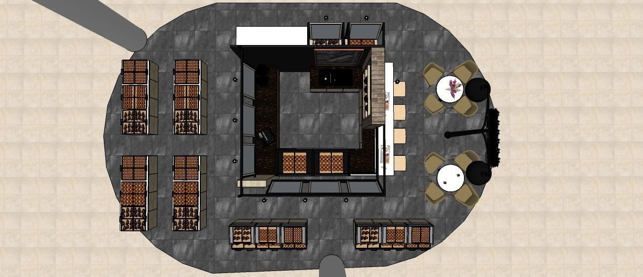 Bread Booth 3D model_2