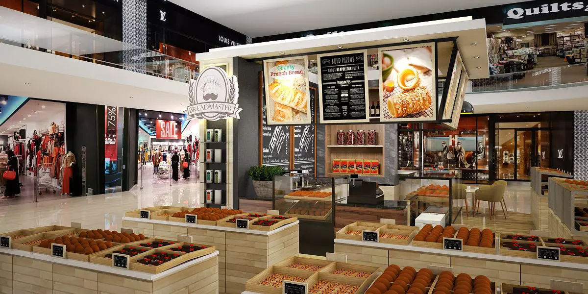 Bread Booth 3D model_0