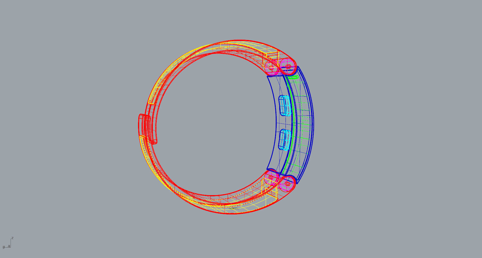 Metal smart watch 3d model design 3D print model_35