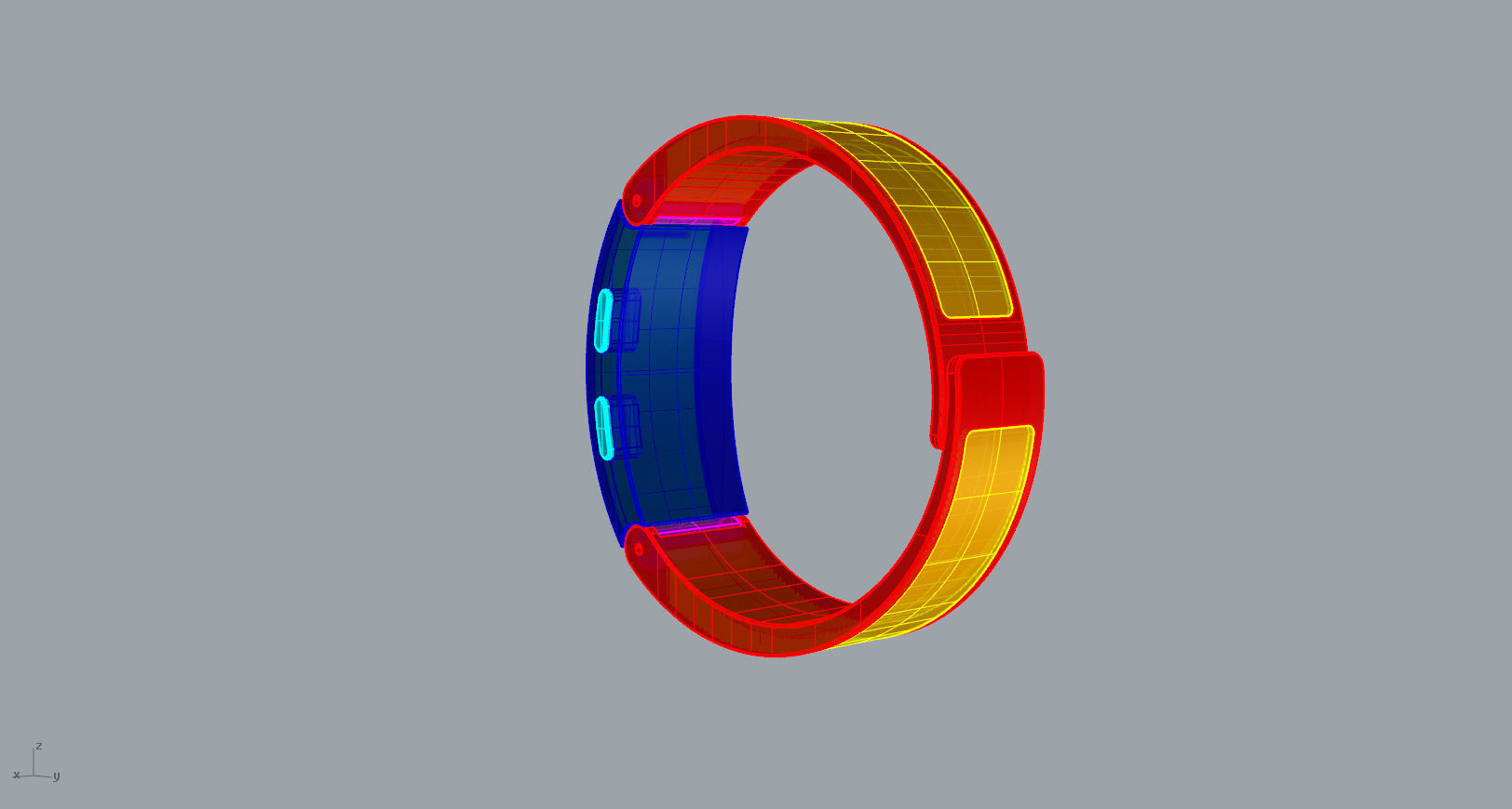 Metal smart watch 3d model design 3D print model_14