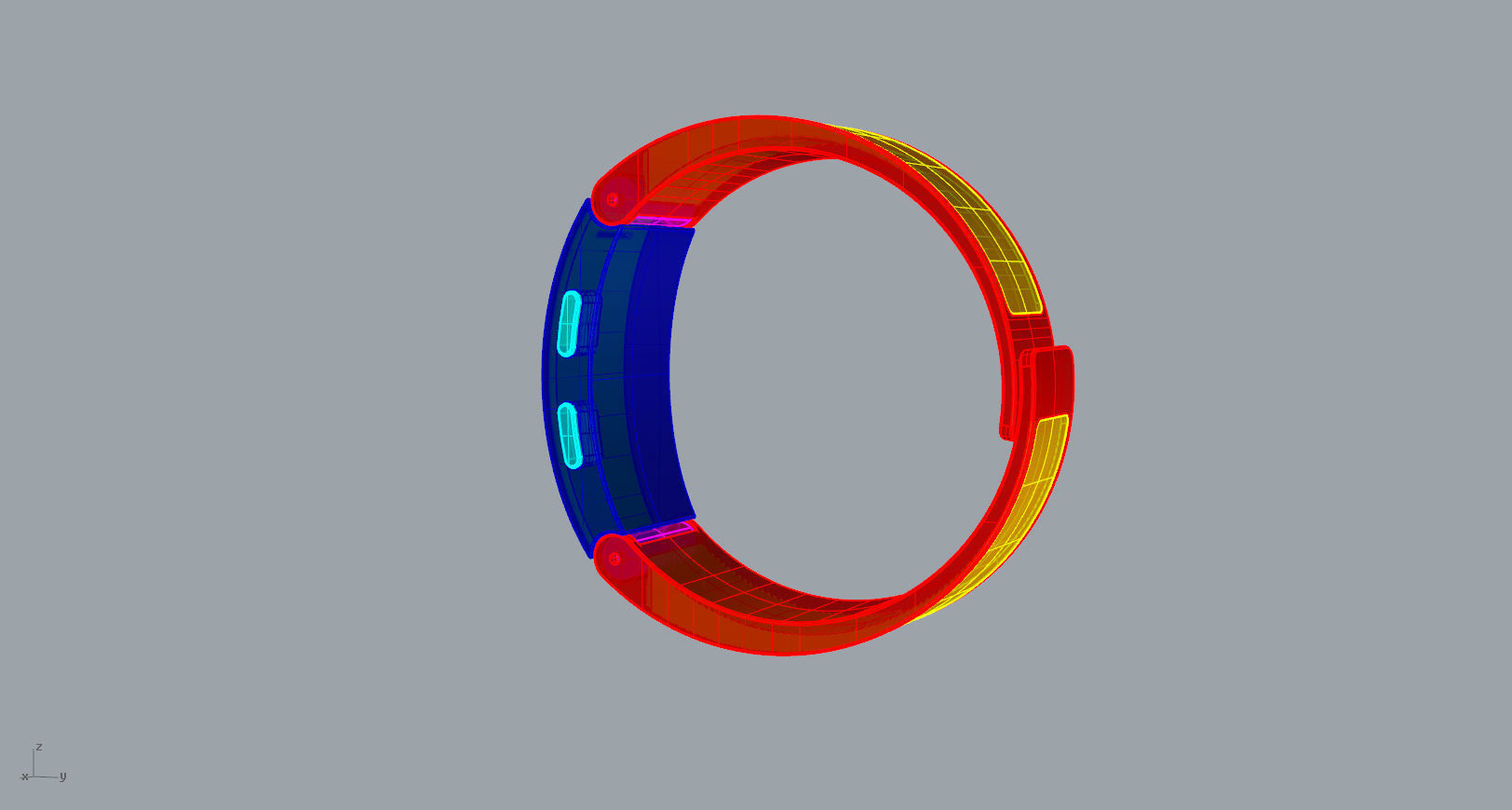 Metal smart watch 3d model design 3D print model_16