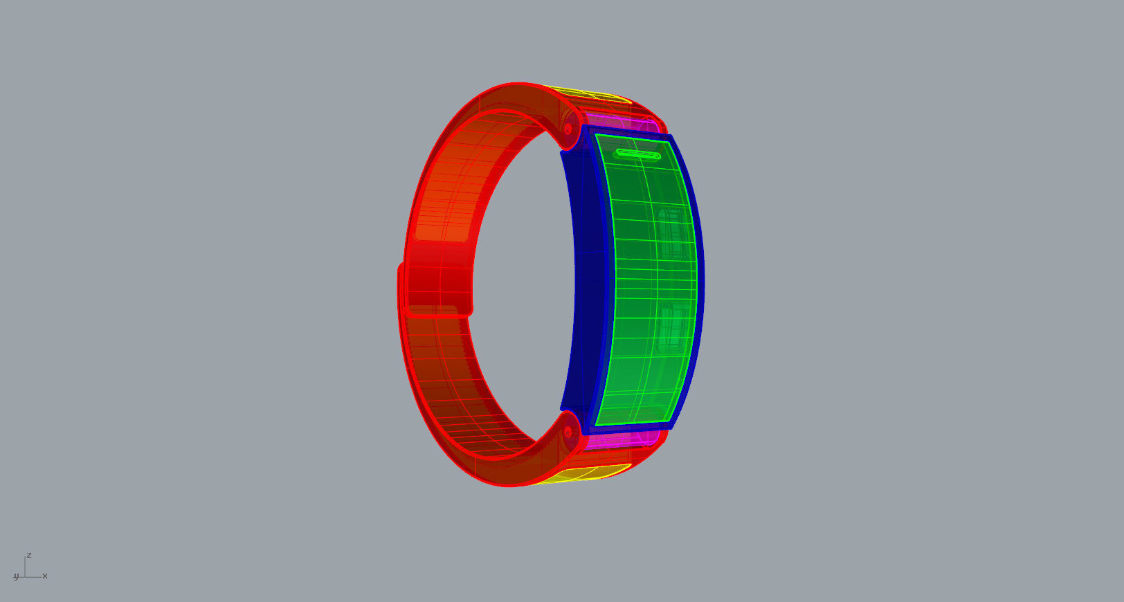 Metal smart watch 3d model design 3D print model_27