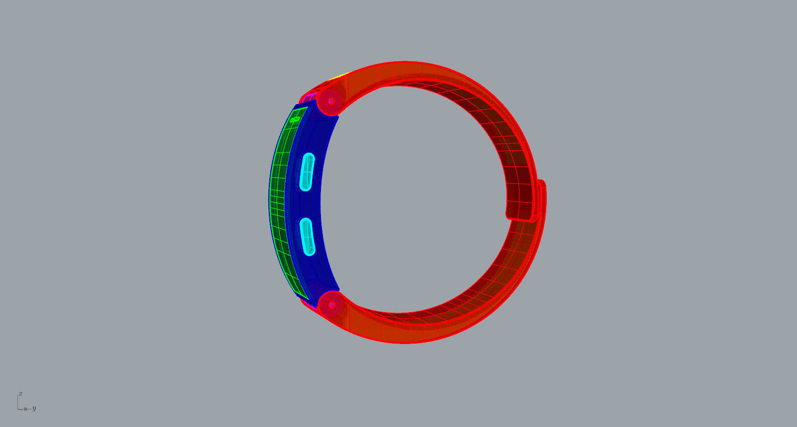 Metal smart watch 3d model design 3D print model_17