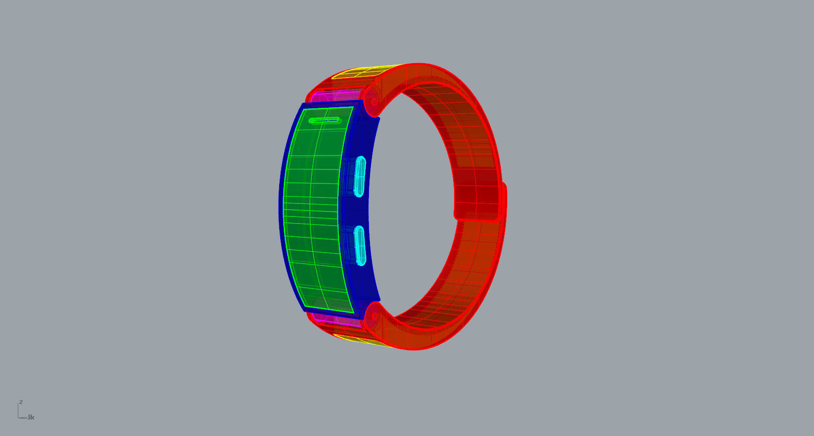 Metal smart watch 3d model design 3D print model_15