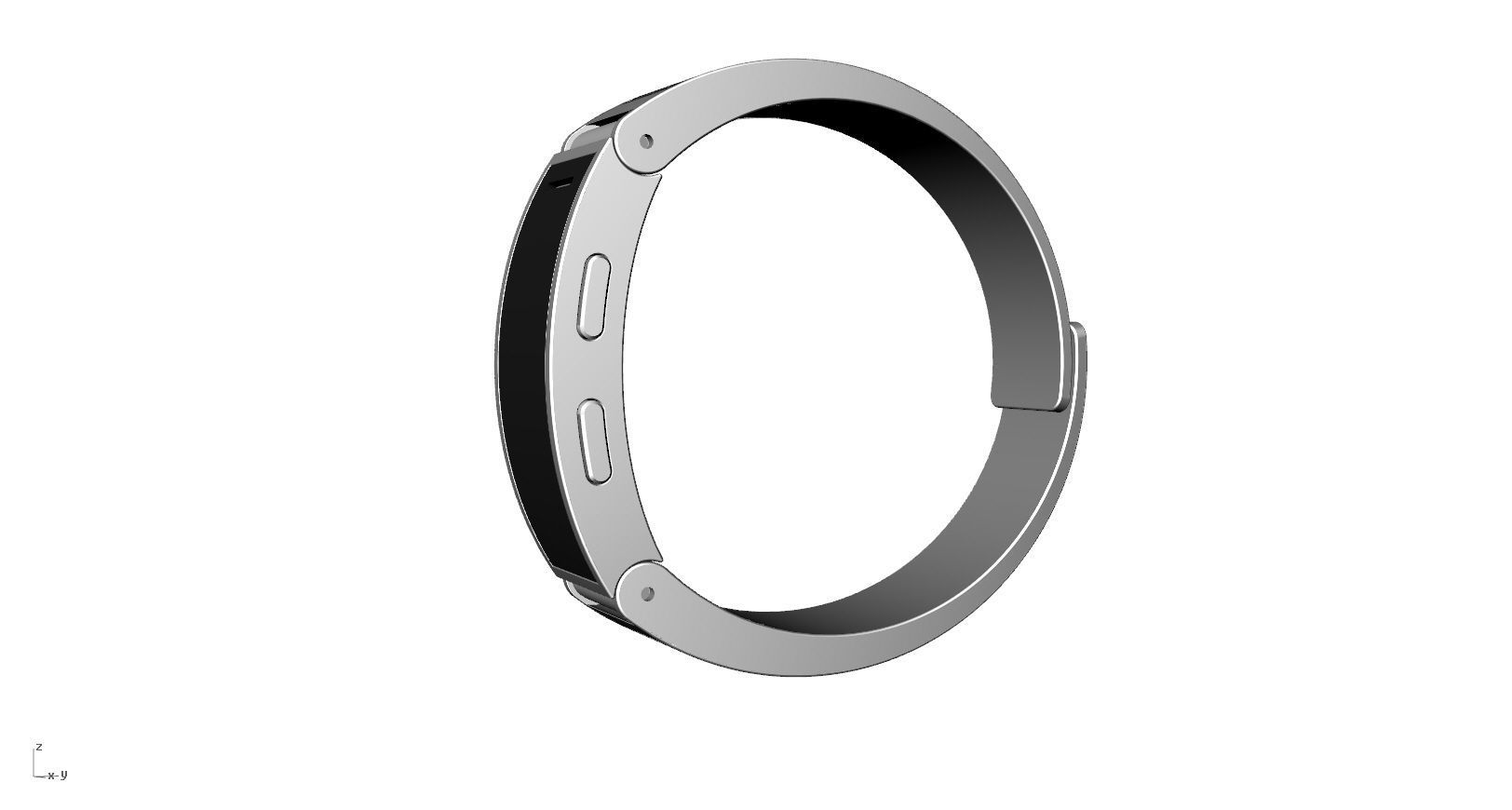 Metal smart watch 3d model design 3D print model_9