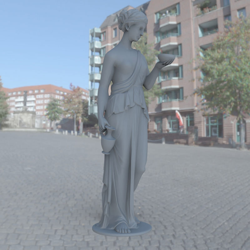 Hebe Statue 3D model_2