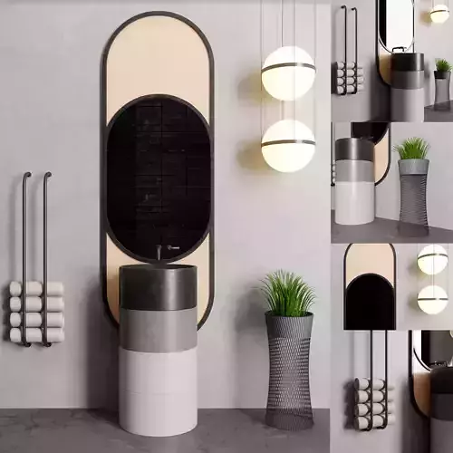 Bathroom with furniture and accessories