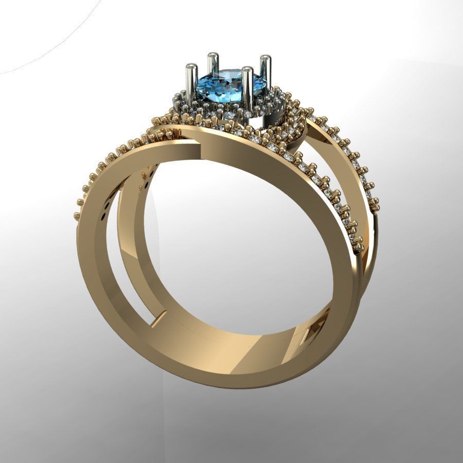  ring interweaving  3D print model_3