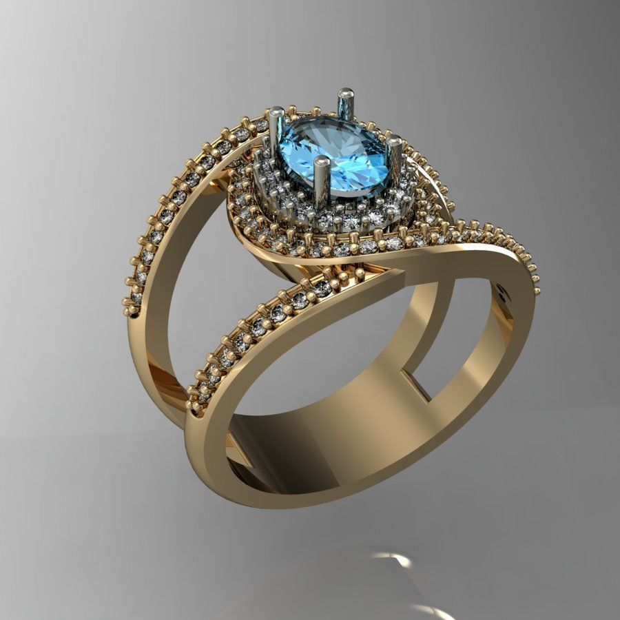  ring interweaving  3D print model_1