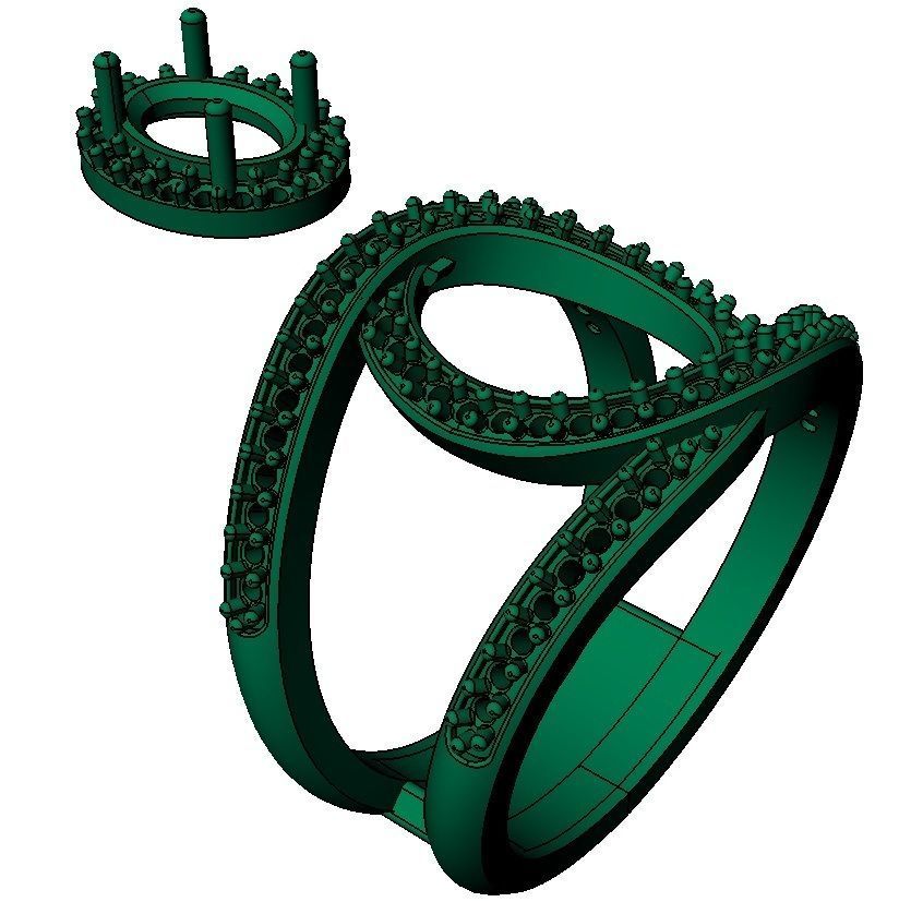  ring interweaving  3D print model_5
