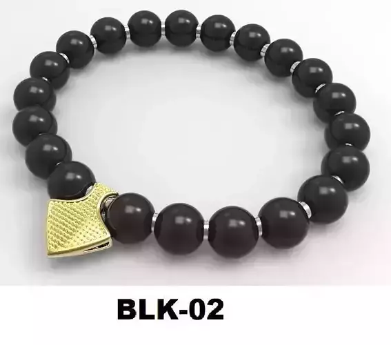 BLK-2 onyx bead bracelet