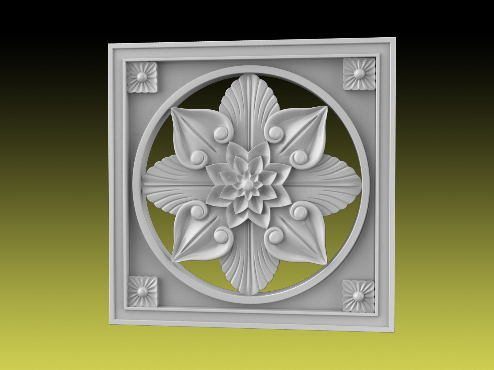 Rosette 021 3D print model_2