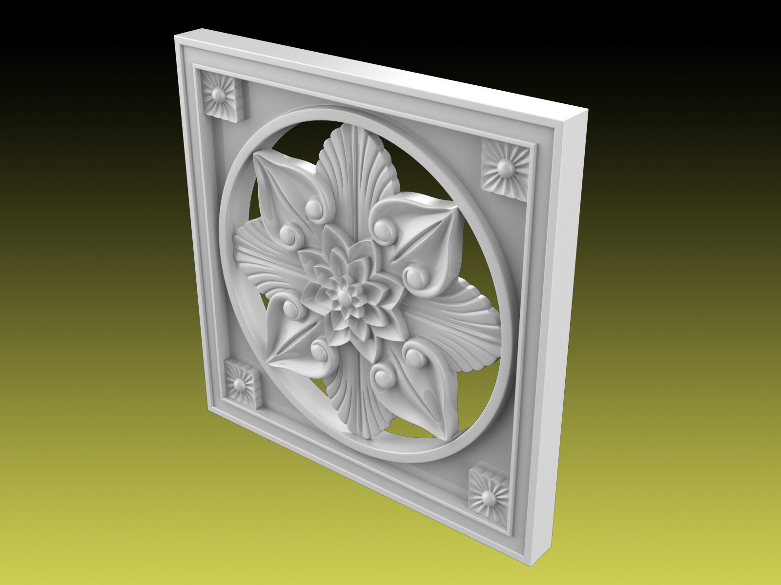 Rosette 021 3D print model_1