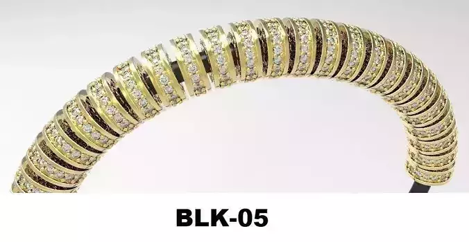 BLK-5 gold and diamond headband