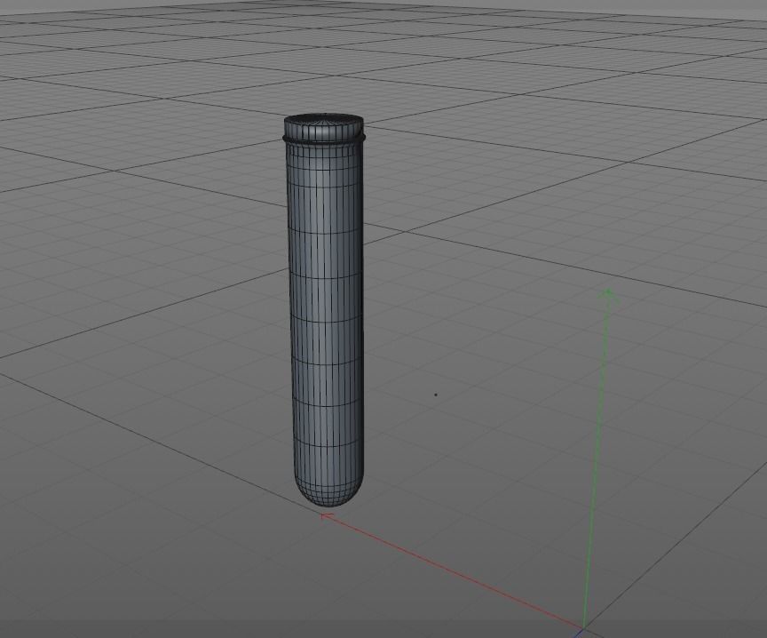 Test Tube With Cap Low-poly 3D model_3