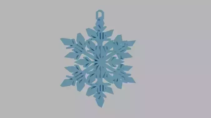 SNOWFLAKE hanging 3D print model