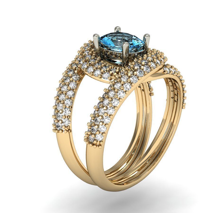  ring interweaving 3D print model_3