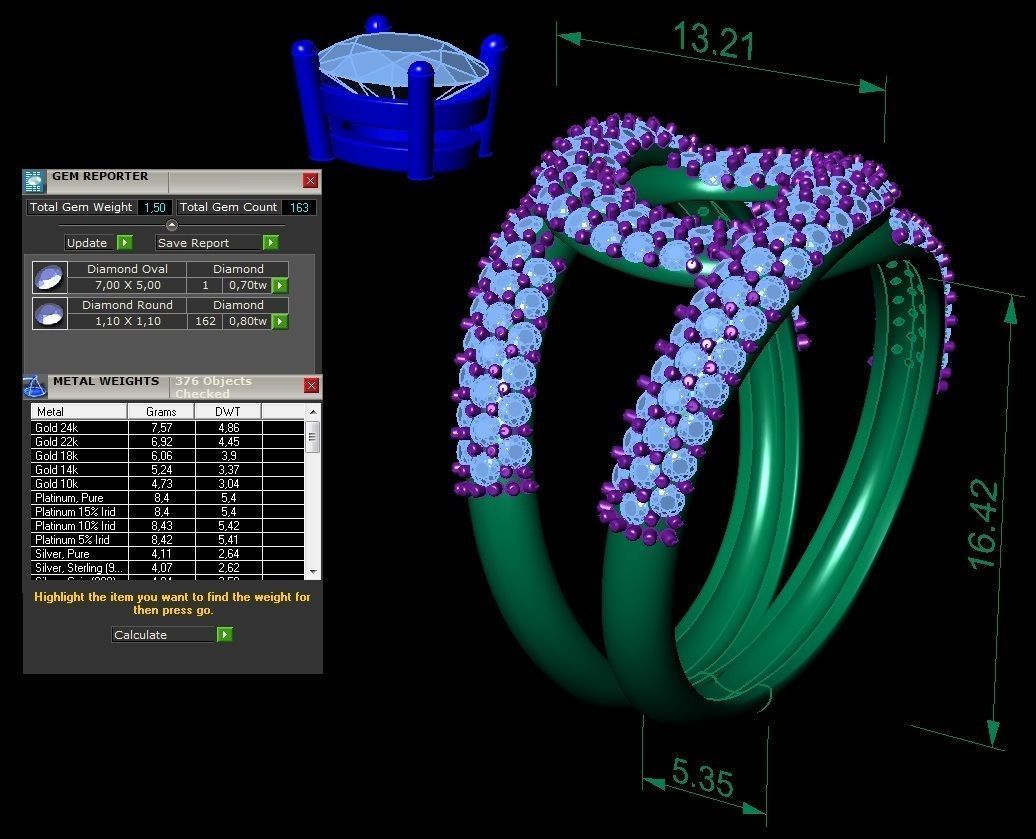  ring interweaving 3D print model_4