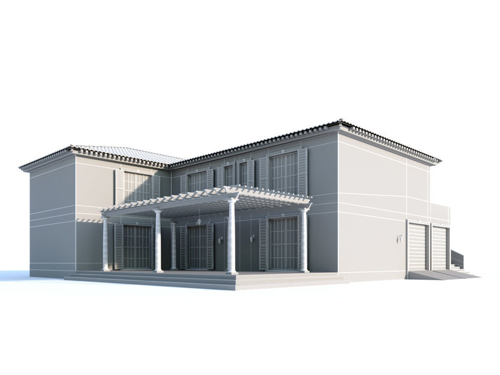  Mediterranean style villa  3D model_5