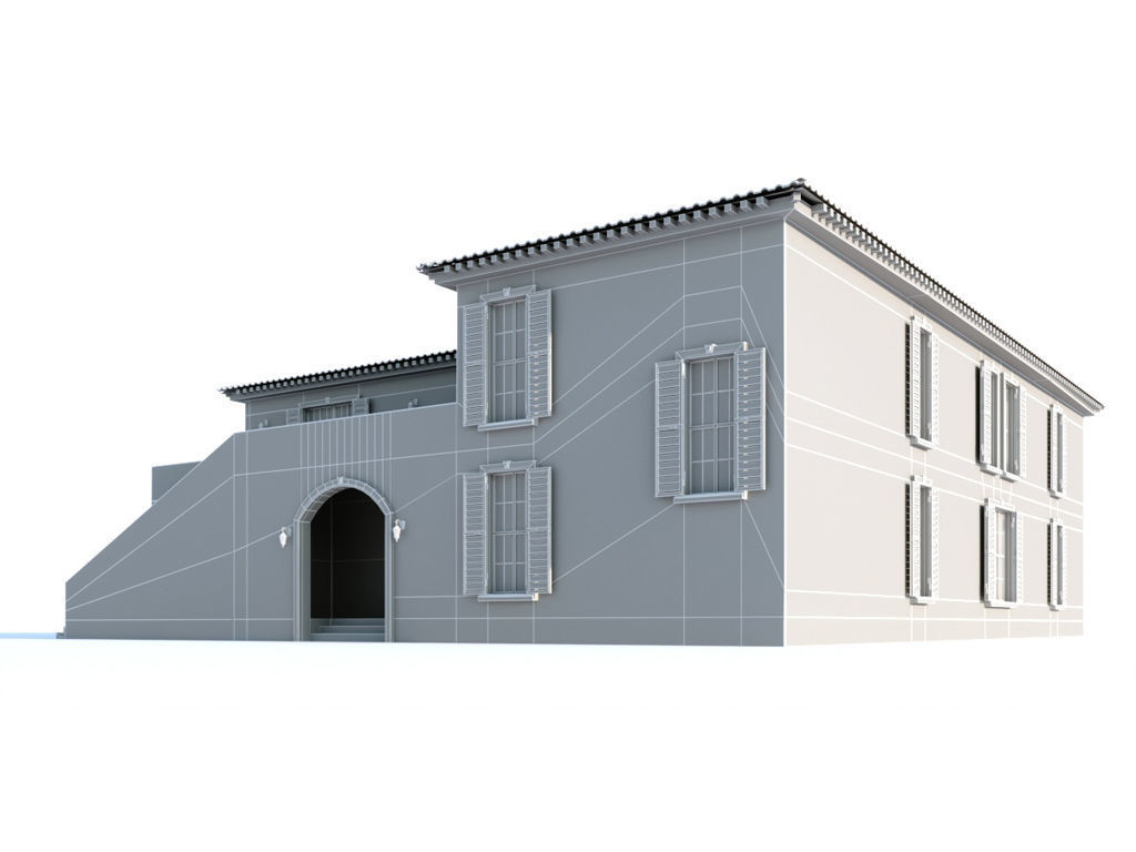  Mediterranean style villa  3D model_7