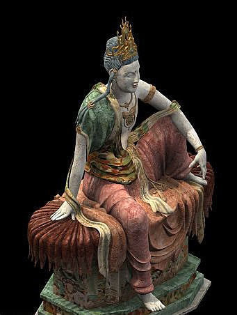 3dmaX Model of Dunhuang Sculpture in China 3D model