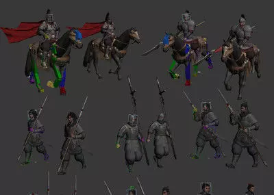 ching troops in the Northern Expedition 3D model_0