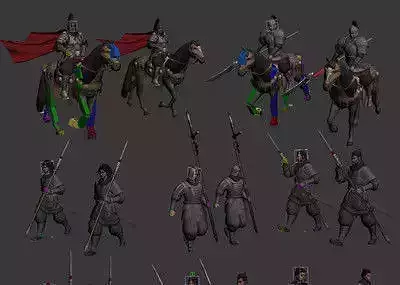 ching troops in the Northern Expedition 3D model