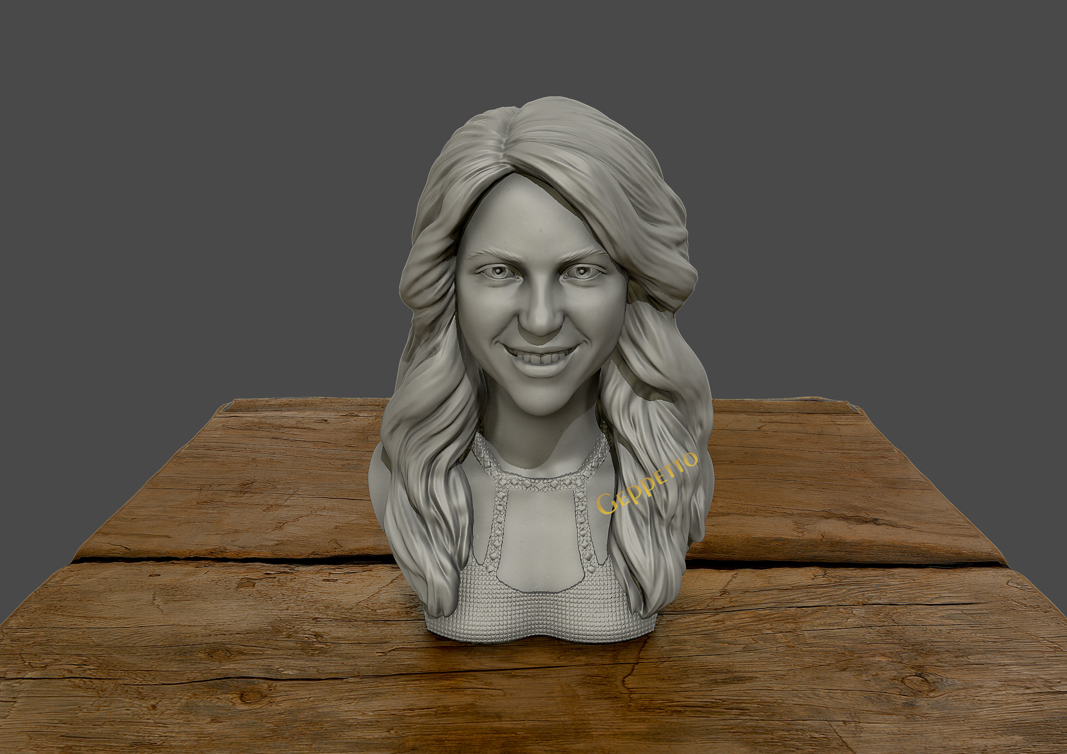 Shakira  3d model sculpture 3D print model_1
