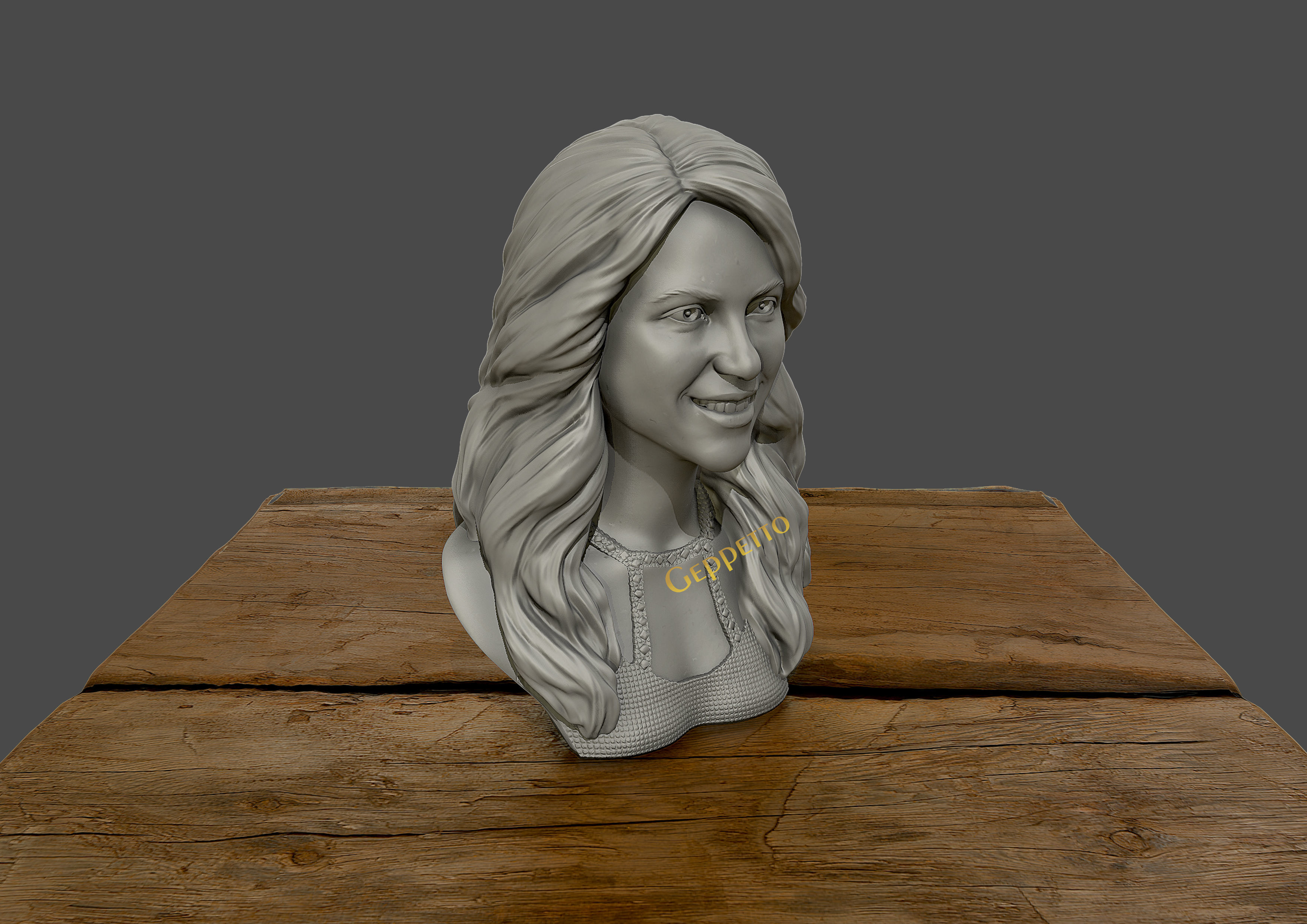 Shakira  3d model sculpture 3D print model_4