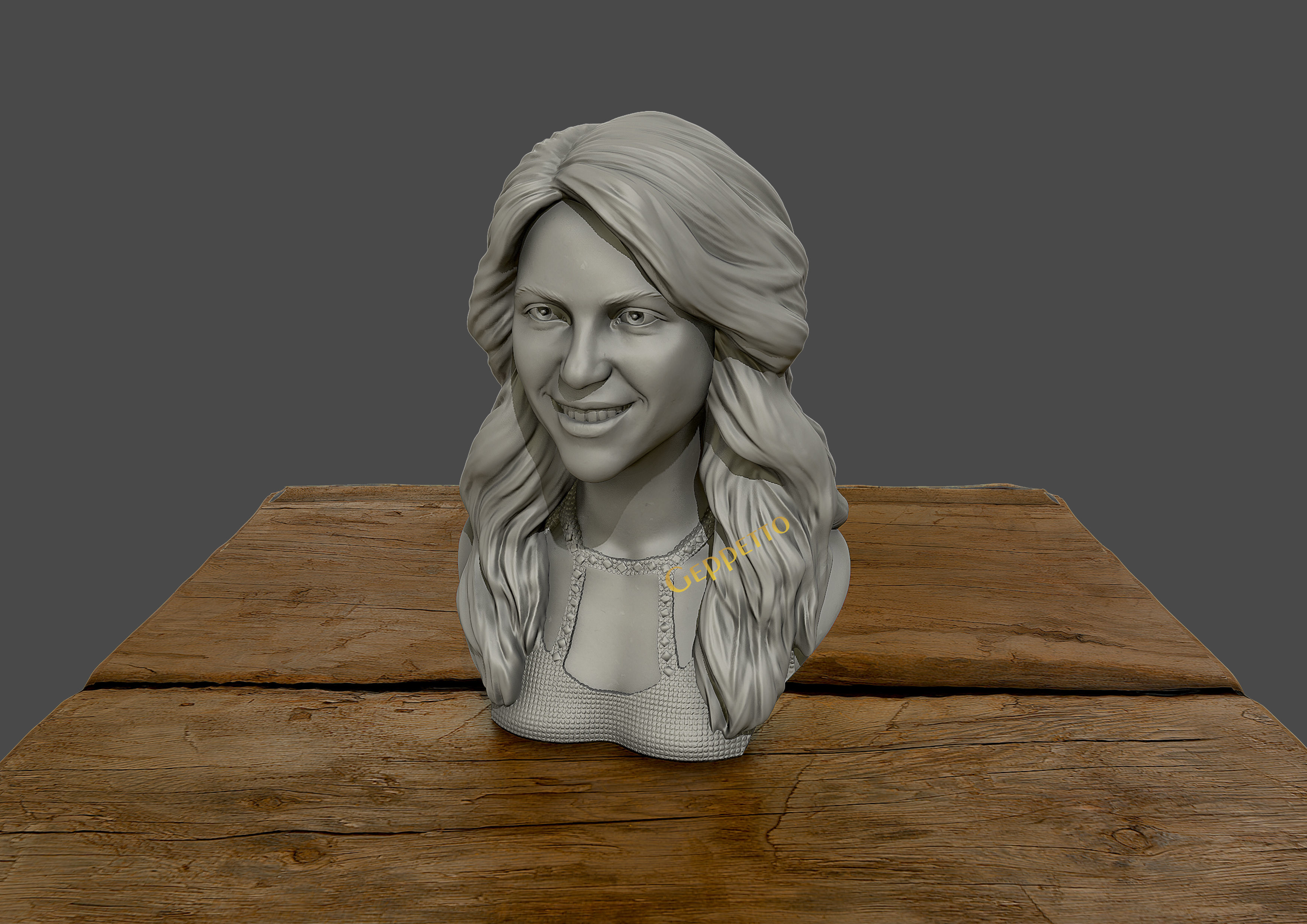 Shakira  3d model sculpture 3D print model_2