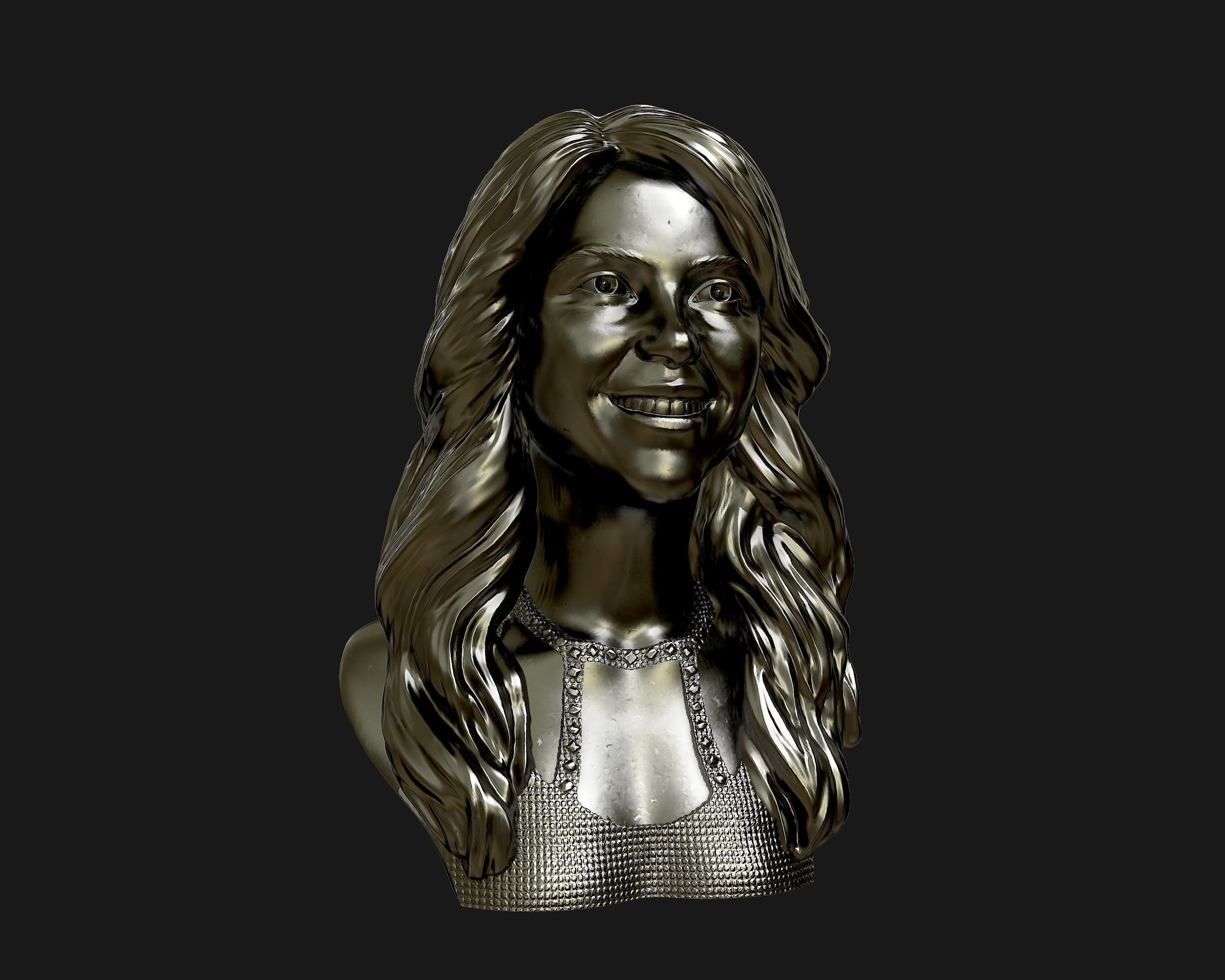 Shakira  3d model sculpture 3D print model_13