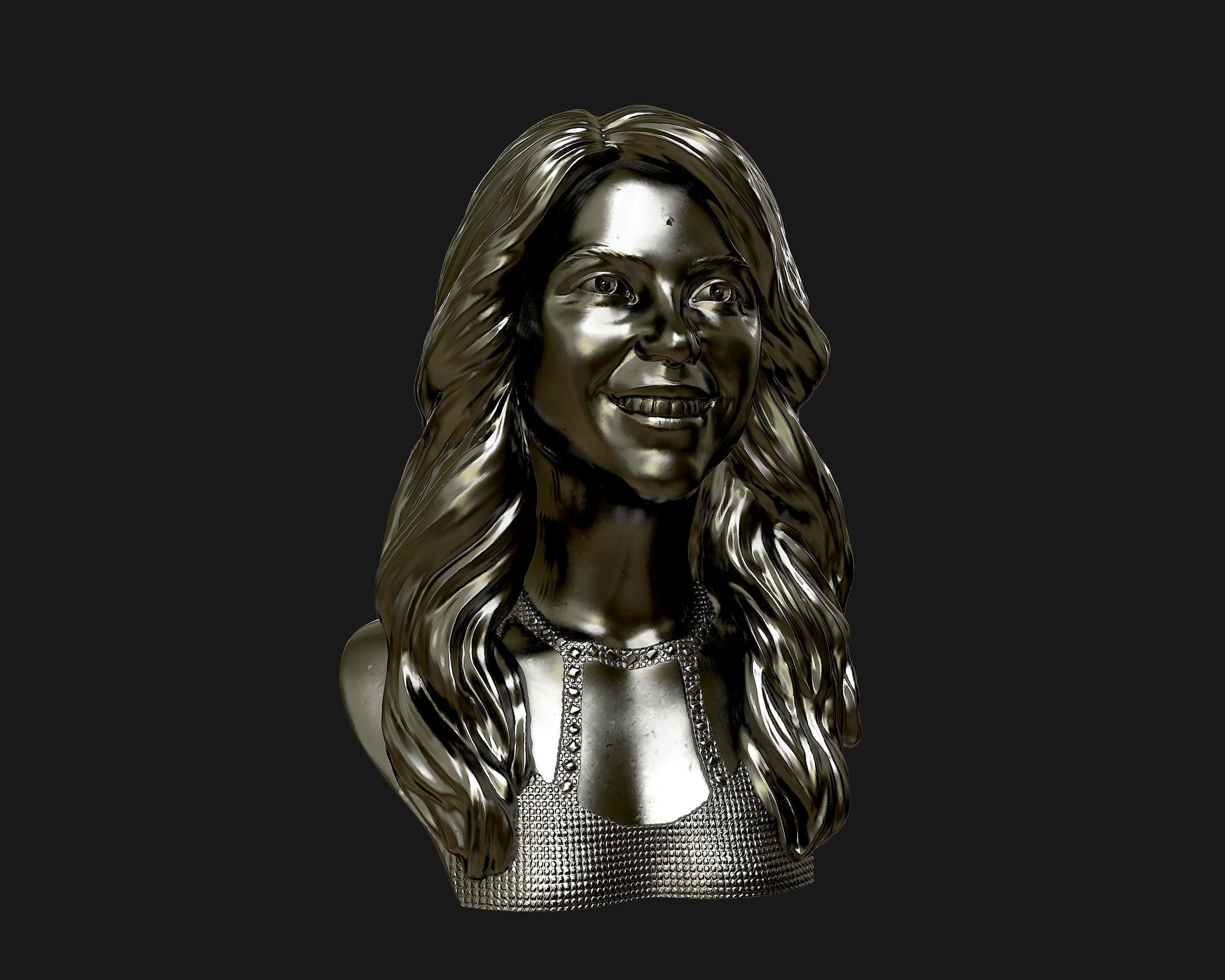 Shakira  3d model sculpture 3D print model_14