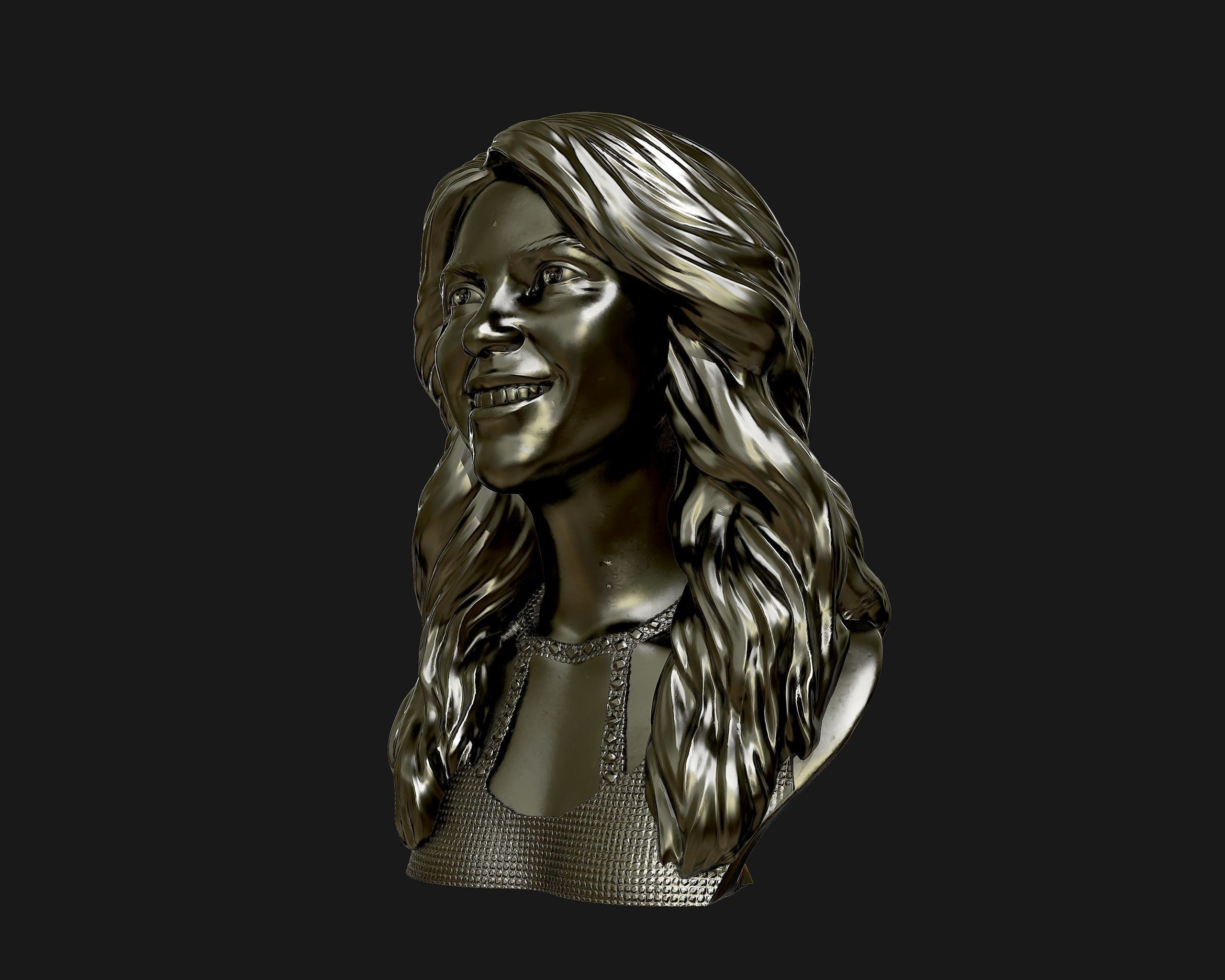 Shakira  3d model sculpture 3D print model_10