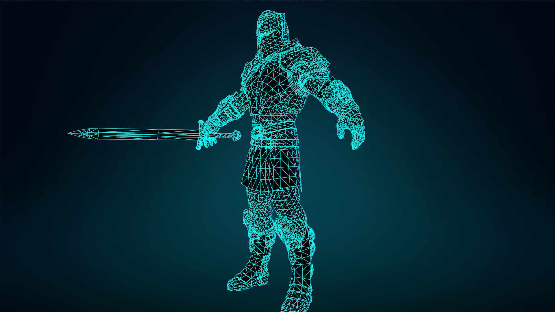Knight - Rigged - Animated - Game Ready Low-poly 3D model_46