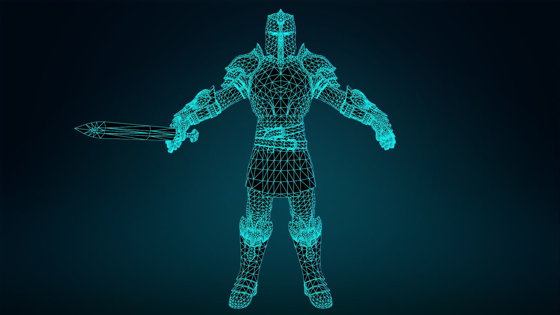 Knight - Rigged - Animated - Game Ready Low-poly 3D model_32