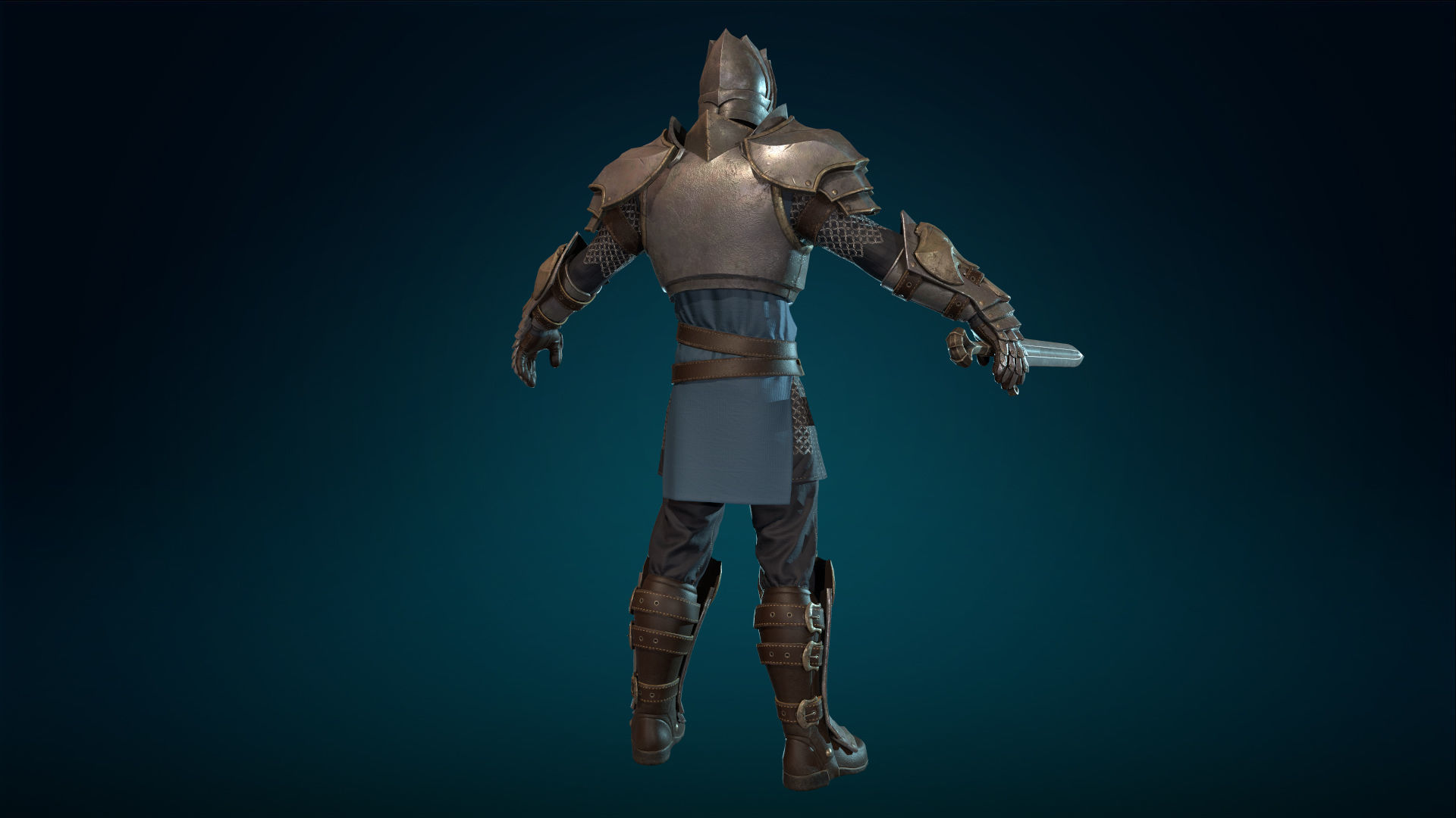 Knight - Rigged - Animated - Game Ready Low-poly 3D model_16