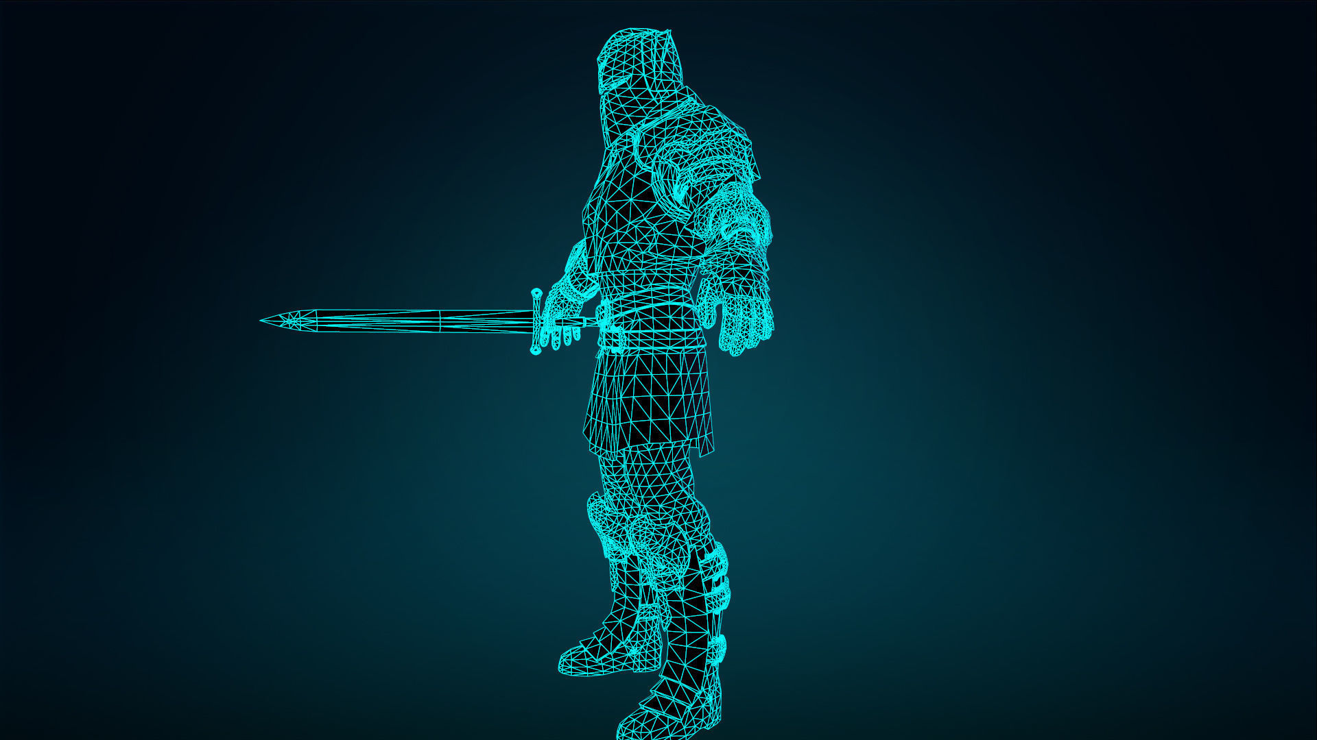 Knight - Rigged - Animated - Game Ready Low-poly 3D model_45