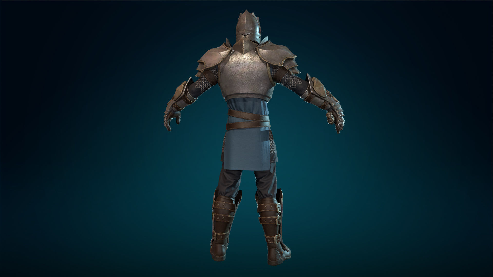 Knight - Rigged - Animated - Game Ready Low-poly 3D model_17