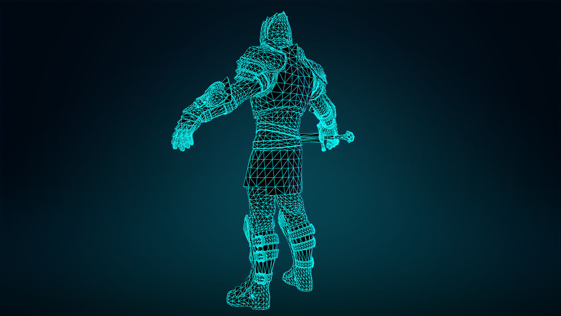 Knight - Rigged - Animated - Game Ready Low-poly 3D model_42