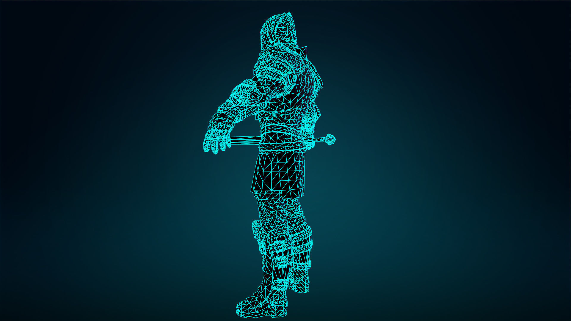 Knight - Rigged - Animated - Game Ready Low-poly 3D model_43