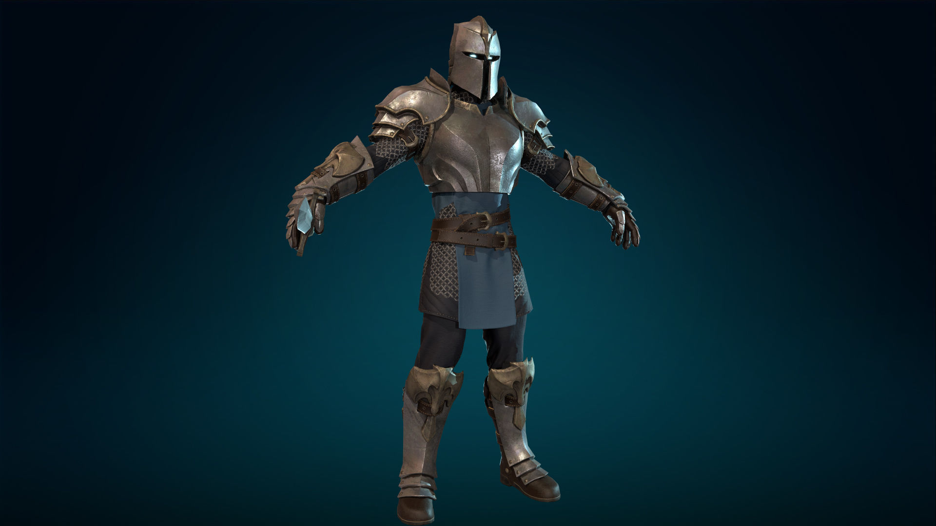 Knight - Rigged - Animated - Game Ready Low-poly 3D model_4