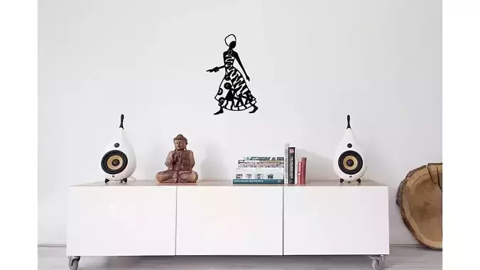 African woman wall art