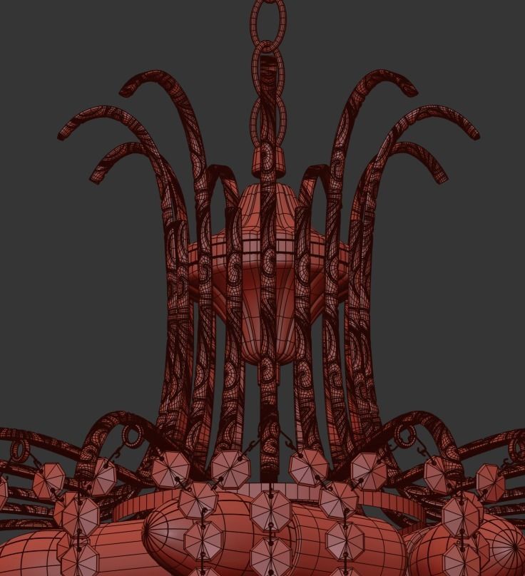 Chandelier Alanno E 1 5 40 100 N 3D model_4