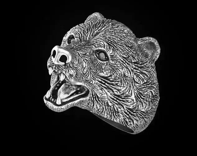 Stylish ring bear with stones in stones 449