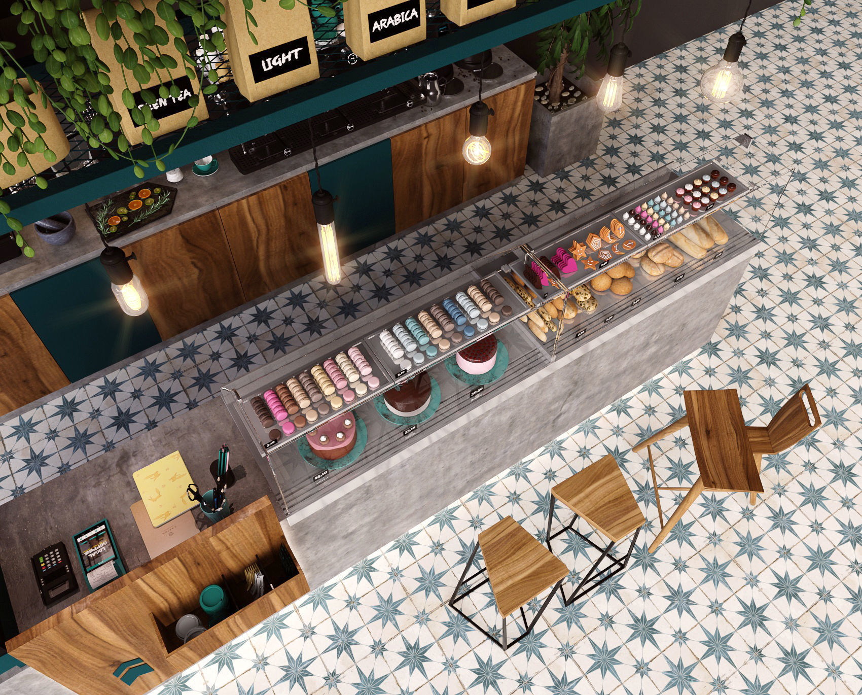 Coffee bar  3D model_5