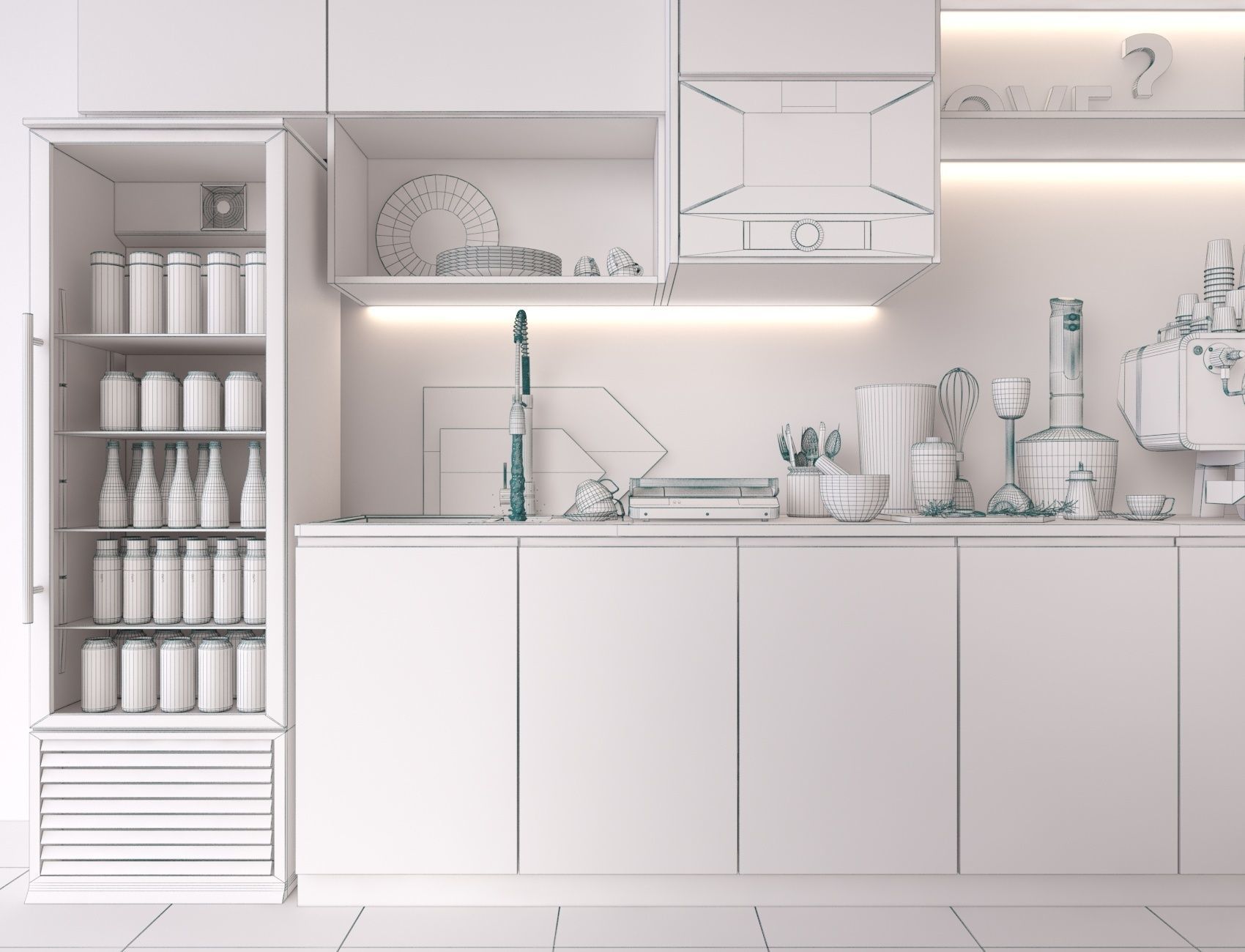 Coffee bar  3D model_16