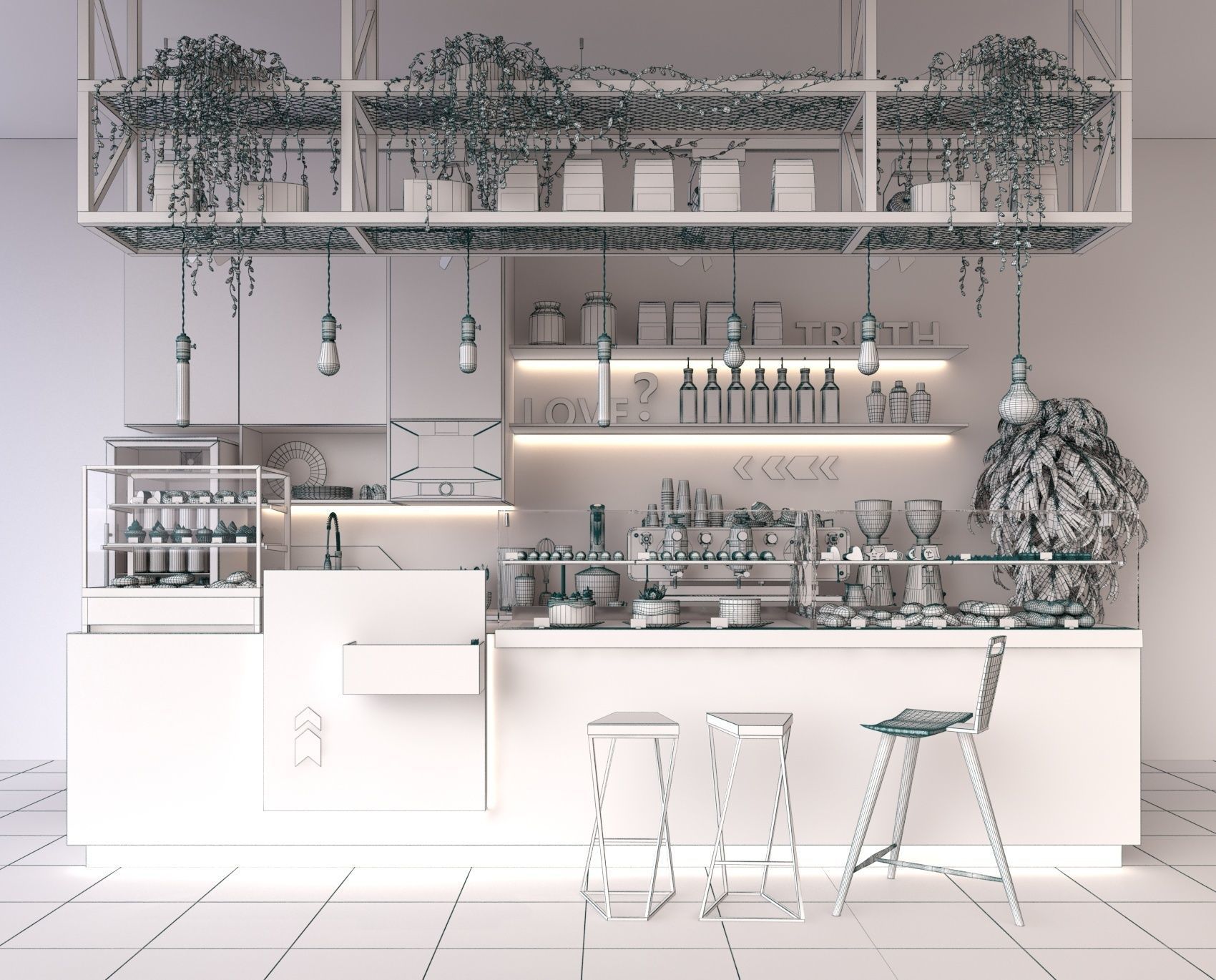 Coffee bar  3D model_17