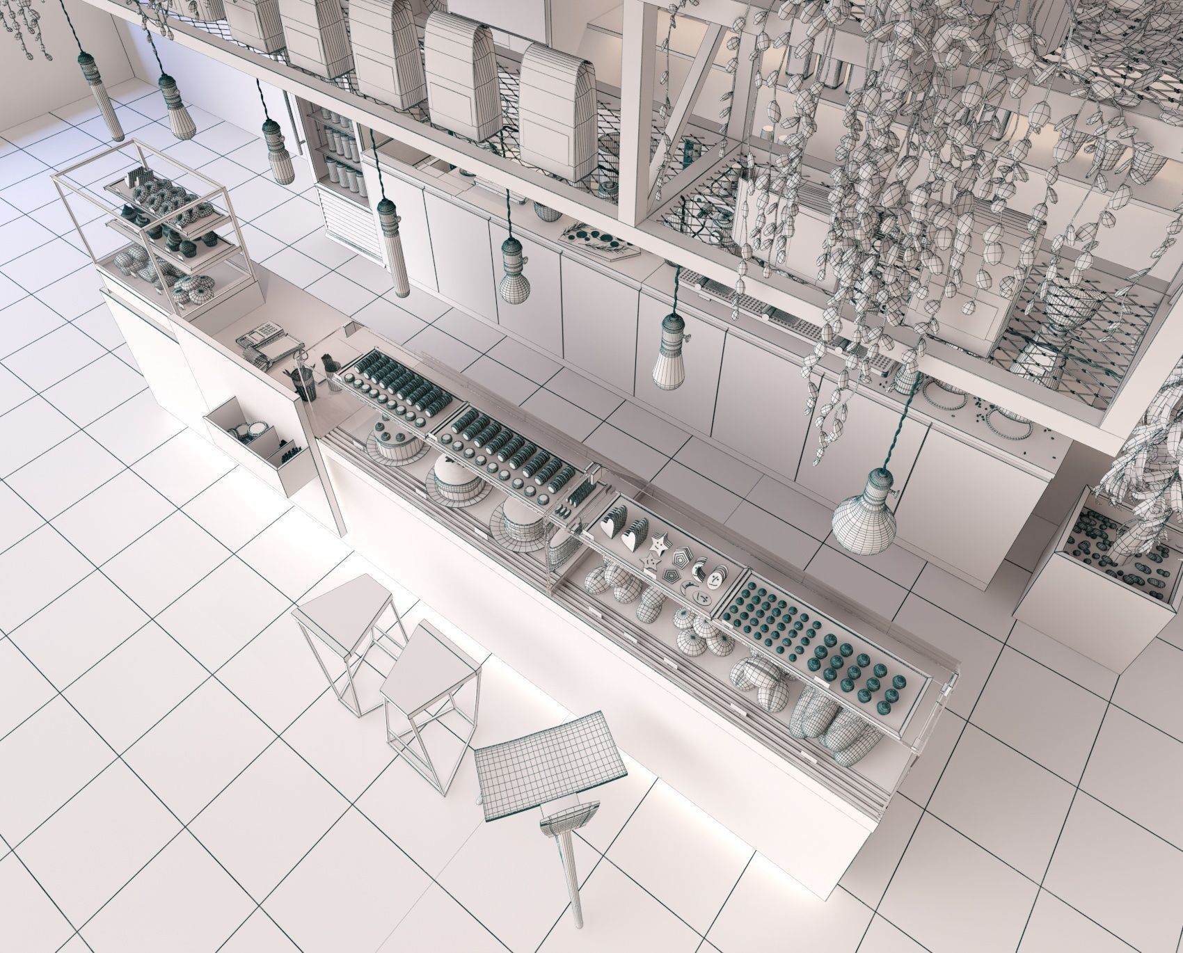 Coffee bar  3D model_15