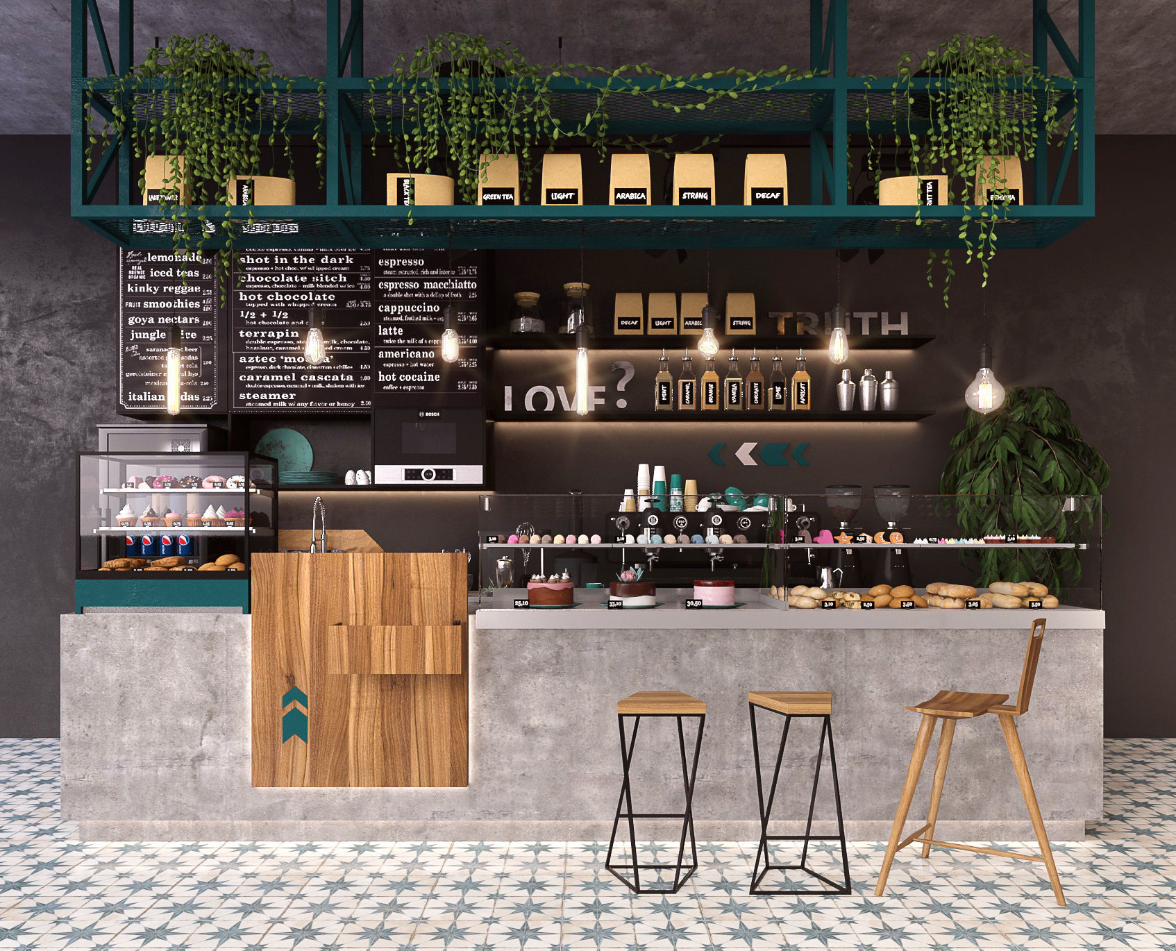 Coffee bar  3D model_1